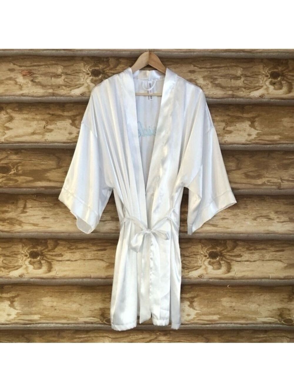 Gilligan & O’Malley white satin Bride robe size M/L - Picture 9 of 10